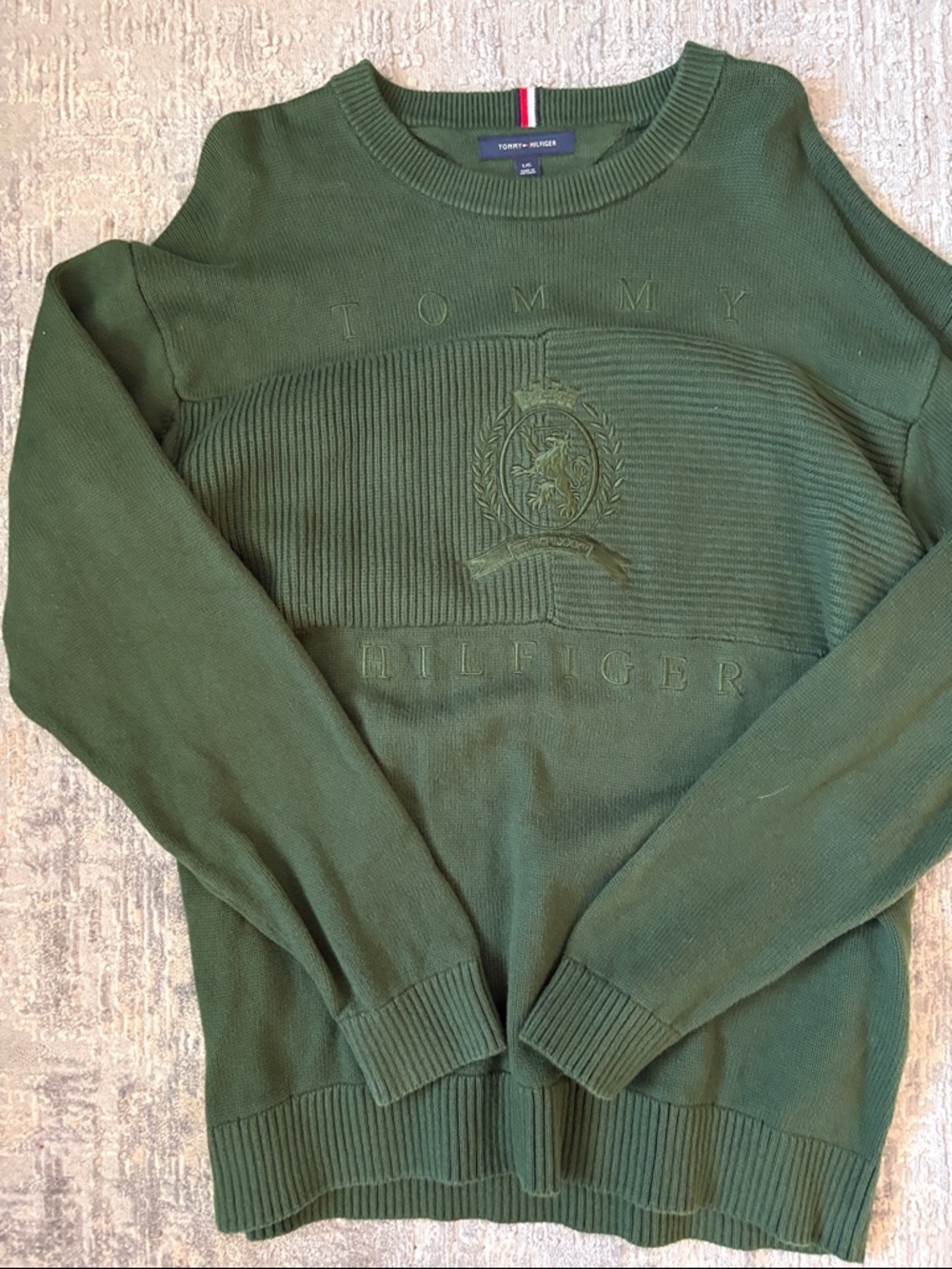 Tommy Hilfiger Olive Green Crewneck Sweater